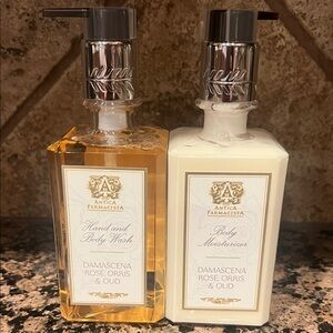 Antica Farmacista Damascena Rose Body Wash & Moisturizer - Gold and Cream